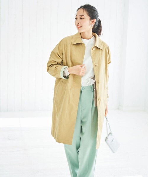 coen（コーエン）の「ステンカラーコート（ステンカラーコート・レディース・ベージュ/ネイビー/イエロー・S/M/L）」の14枚目の写真