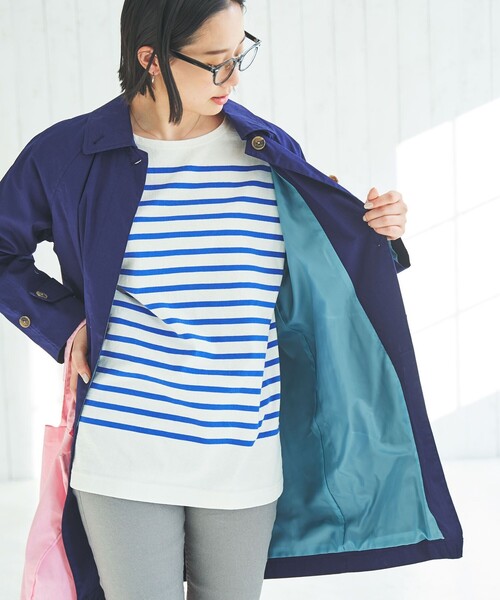 coen（コーエン）の「ステンカラーコート（ステンカラーコート・レディース・ベージュ/ネイビー/イエロー・S/M/L）」の16枚目の写真