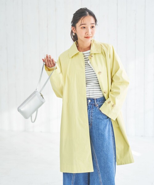 coen（コーエン）の「ステンカラーコート（ステンカラーコート・レディース・ベージュ/ネイビー/イエロー・S/M/L）」の19枚目の写真