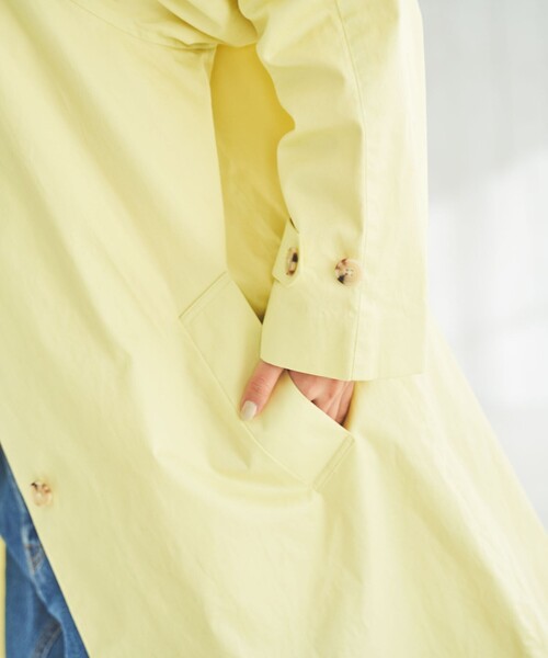 coen（コーエン）の「ステンカラーコート（ステンカラーコート・レディース・ベージュ/ネイビー/イエロー・S/M/L）」の20枚目の写真