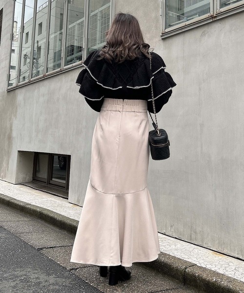 INGNI(イング)の「アシメマーメイドスカート(スカート・レディース・ブラック/ボルドー/ベージュ・FREE)」の8枚目の写真