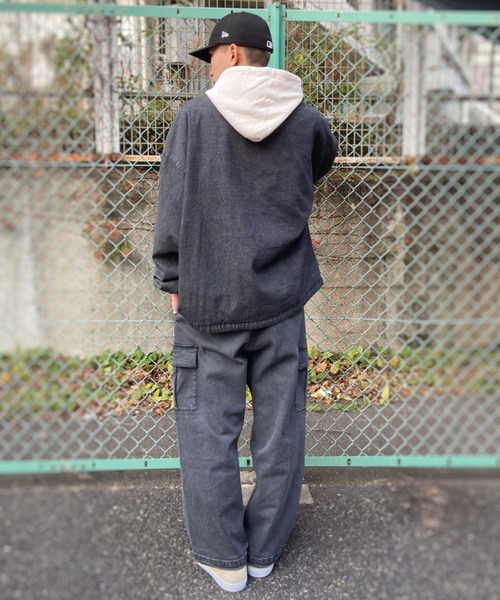 DC(ディーシー)の「DC/ディーシー ワイドカーゴパンツ カーゴデニム/イージーパンツ ワイドデニム/ビッグポケット ウェストゴム DPT231025(カーゴパンツ・メンズ・ブラック/カーキ/ネイビー・L/M/XL)」の9枚目の写真
