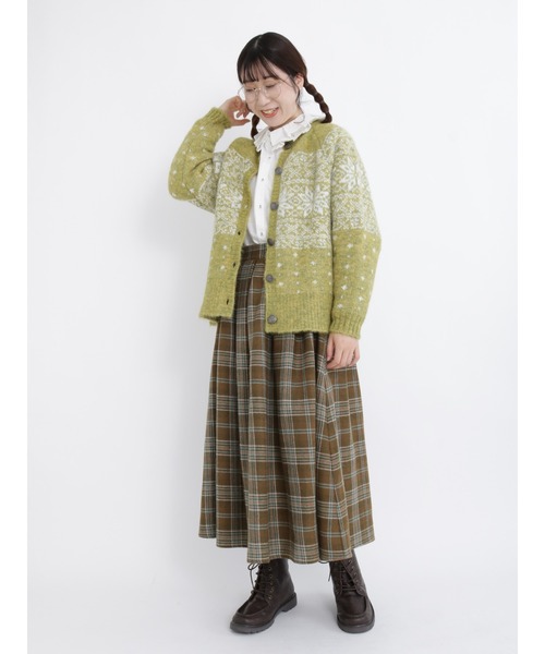 Samansa Mos2（サマンサ モスモス）の「【FROM ENGLAND】ブリティッシュウールスカート（スカート・レディース・オレンジ/グリーン/パープル・ﾌﾘ-）」の4枚目の写真