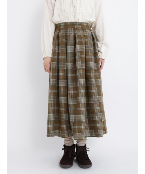 Samansa Mos2（サマンサ モスモス）の「【FROM ENGLAND】ブリティッシュウールスカート（スカート・レディース・オレンジ/グリーン/パープル・ﾌﾘ-）」の5枚目の写真