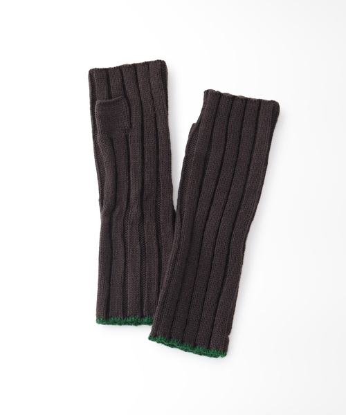 B.C STOCK(ベーセーストック)の「カラーニットグローブ(アームカバー・レディース・チャコールグレー/パープル/ブルー/アイボリー・FREE)」の2枚目の写真