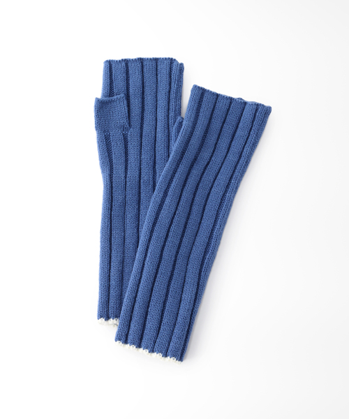 B.C STOCK(ベーセーストック)の「カラーニットグローブ(アームカバー・レディース・チャコールグレー/パープル/ブルー/アイボリー・FREE)」の3枚目の写真