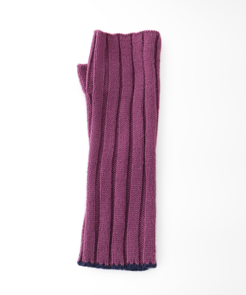 B.C STOCK(ベーセーストック)の「カラーニットグローブ(アームカバー・レディース・チャコールグレー/パープル/ブルー/アイボリー・FREE)」の9枚目の写真