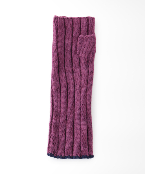 B.C STOCK(ベーセーストック)の「カラーニットグローブ(アームカバー・レディース・チャコールグレー/パープル/ブルー/アイボリー・FREE)」の12枚目の写真