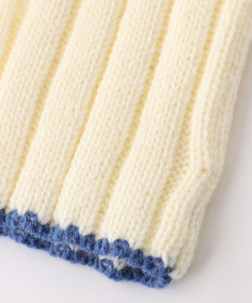 B.C STOCK(ベーセーストック)の「カラーニットグローブ(アームカバー・レディース・チャコールグレー/パープル/ブルー/アイボリー・FREE)」の7枚目の写真