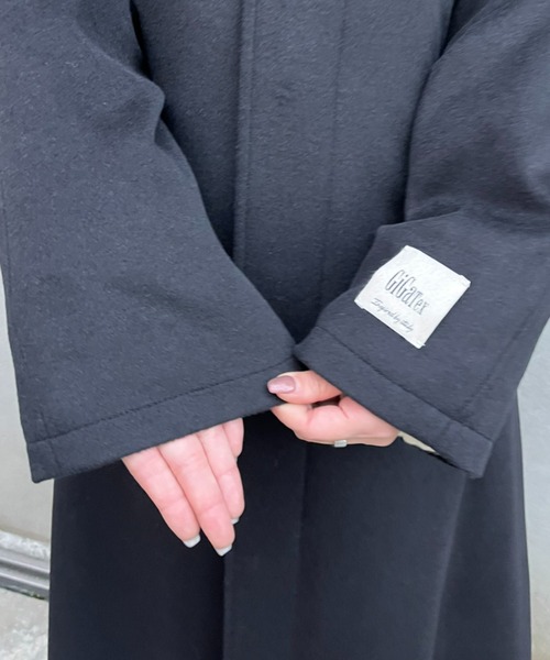 CIAOPANIC（チャオパニック）の「【RAXA/ラシャ】ベルテッドステンコート（ステンカラーコート・レディース・ブラック/ブラウン/グレー/ブルー・SMALL/MEDIUM）」の11枚目の写真