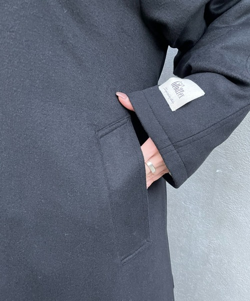 CIAOPANIC（チャオパニック）の「【RAXA/ラシャ】ベルテッドステンコート（ステンカラーコート・レディース・ブラック/ブラウン/グレー/ブルー・SMALL/MEDIUM）」の13枚目の写真