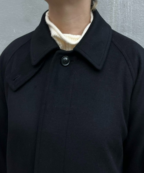 CIAOPANIC（チャオパニック）の「【RAXA/ラシャ】ベルテッドステンコート（ステンカラーコート・レディース・ブラック/ブラウン/グレー/ブルー・SMALL/MEDIUM）」の9枚目の写真
