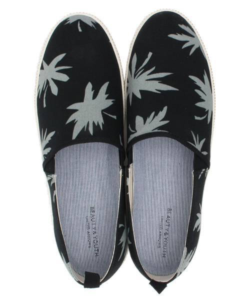 BEAUTY&YOUTH UNITED ARROWS（ビューティーアンドユースユナイテッドアローズ）の「BY パームツリー エスパ スリッポン◆（スニーカー・メンズ・ブラック/ネイビー・27cm/25cm/26cm/28cm）」の7枚目の写真