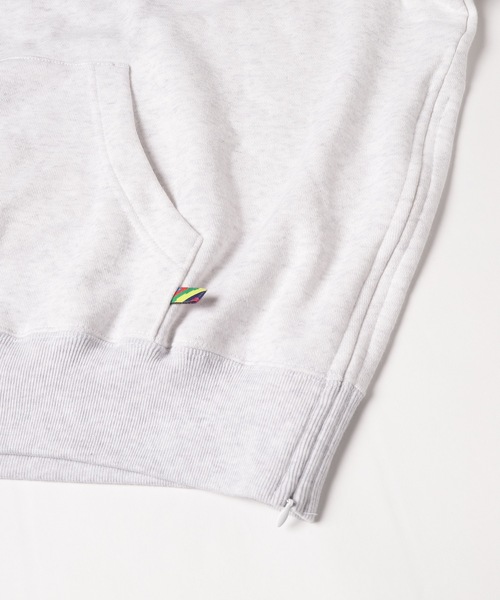 is-ness（イズネス）の「VENTILATION SHORT SLEEVE SWEAT HOODIE（パーカー・メンズ・ヘザーグレー/ホワイト系・L/M）」の8枚目の写真