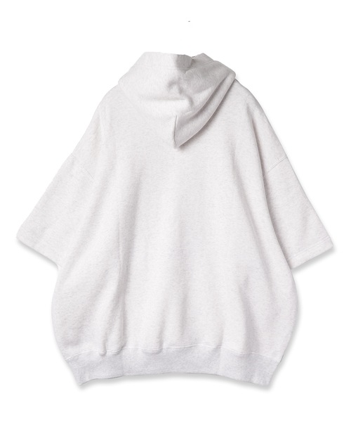 is-ness（イズネス）の「VENTILATION SHORT SLEEVE SWEAT HOODIE（パーカー・メンズ・ヘザーグレー/ホワイト系・L/M）」の3枚目の写真