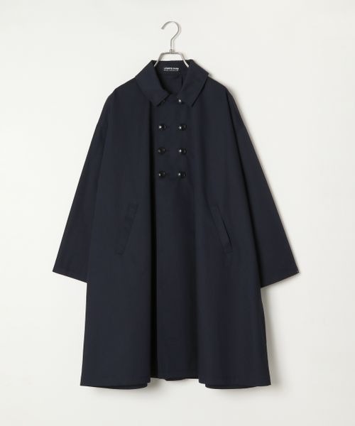 LOWRYS FARM(ローリーズファーム)の「Wボタンコート 171858(ステンカラーコート・キッズ・ベージュ/ネイビー・150cm/160cm)」の2枚目の写真