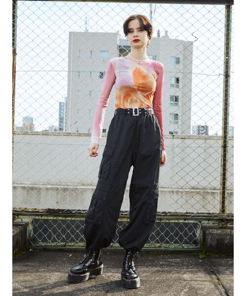 jouetie（ジュエティ）の「ナイロンカーゴパンツ（その他パンツ・レディース・アイボリー/ブラック/イエロー/カーキ・MEDIUM）」の6枚目の写真