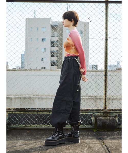 jouetie（ジュエティ）の「ナイロンカーゴパンツ（その他パンツ・レディース・アイボリー/ブラック/イエロー/カーキ・MEDIUM）」の8枚目の写真