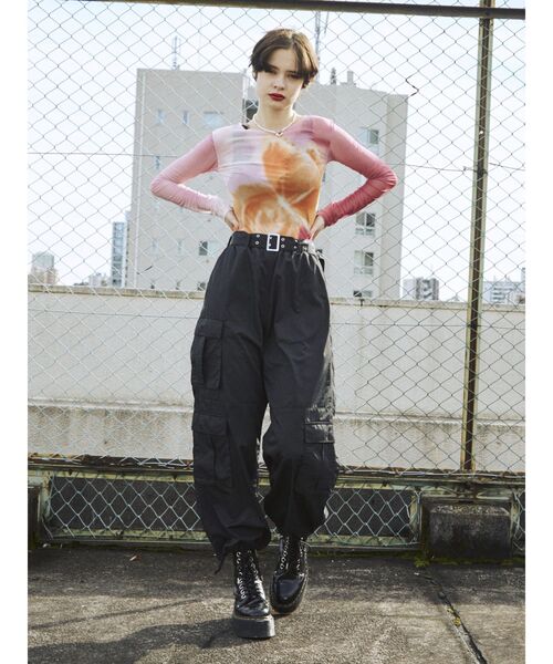 jouetie（ジュエティ）の「ナイロンカーゴパンツ（その他パンツ・レディース・アイボリー/ブラック/イエロー/カーキ・MEDIUM）」の10枚目の写真