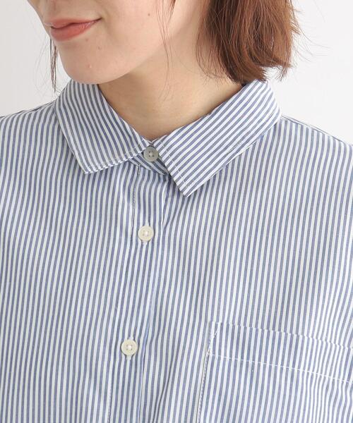 SHOO・LA・RUE（シューラルー）の「◆【大人のラフアイテム】一枚は持っていたいベーシックシャツ（シャツ/ブラウス・レディース・ネイビー系2/ベージュ系2/ホワイト・02/03/04）」の7枚目の写真