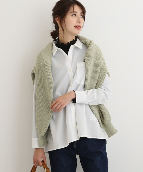 SHOO・LA・RUE（シューラルー）の「◆【大人のラフアイテム】一枚は持っていたいベーシックシャツ（シャツ/ブラウス・レディース・ネイビー系2/ベージュ系2/ホワイト・02/03/04）」の18枚目の写真