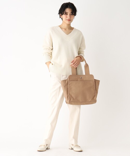 OPAQUE.CLIP（オペークドットクリップ）の「◆ナイロントートバッグ【撥水加工/A4収納可】（トートバッグ・レディース・サンドベージュ/ブラック・00）」の8枚目の写真