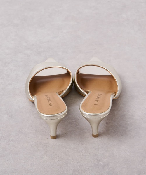 RIVE DROITE(リヴドロワ)の「春夏の足元を軽やかに/メタリックヒールミュール(サンダル・レディース・ゴールド・36/37/38)」の10枚目の写真