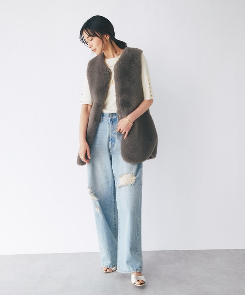 RIVE DROITE(リヴドロワ)の「春夏の足元を軽やかに/メタリックヒールミュール(サンダル・レディース・ゴールド・36/37/38)」の18枚目の写真