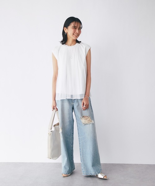 RIVE DROITE(リヴドロワ)の「春夏の足元を軽やかに/メタリックヒールミュール(サンダル・レディース・ゴールド・36/37/38)」の15枚目の写真