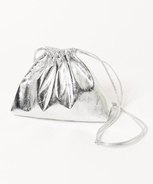 LOWRYS FARM（ローリーズファーム）の「メタリックキンチャクＢＡＧ　183138（ショルダーバッグ・レディース・グリーン/オレンジ/シルバー・FREE）」の10枚目の写真