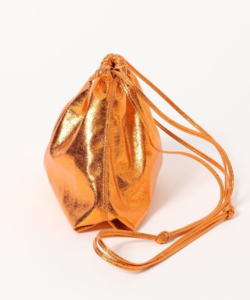 LOWRYS FARM（ローリーズファーム）の「メタリックキンチャクＢＡＧ　183138（ショルダーバッグ・レディース・グリーン/オレンジ/シルバー・FREE）」の4枚目の写真
