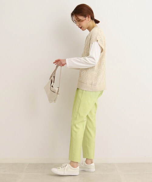 SHOO・LA・RUE（シューラルー）の「◆【2点セット】これだけでレイヤードスタイルが完成 透かし編みトップス（その他トップス・レディース・ブラック/ナチュラル/ライトグリーン/サンドベージュ・04/03/02）」の13枚目の写真