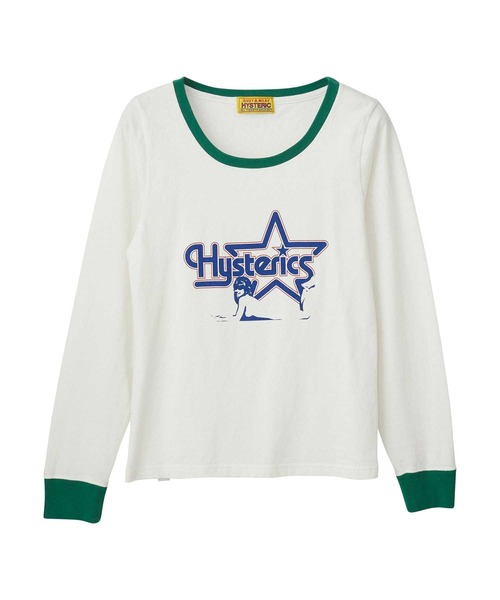 HYSTERIC GLAMOUR（ヒステリックグラマー）の「STAR GIRL Tシャツ（Tシャツ/カットソー・レディース・グリーン/ホワイト/ブラック・FREE）」の2枚目の写真