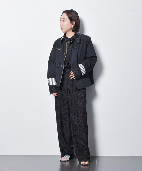 CITYSHOP（シティーショップ）の「CUT JACQUARD ブラウス（シャツ/ブラウス・レディース・ブラック・FREE）」の5枚目の写真