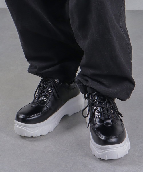 exclamation（エクスクラメーション）の「ボリュームソールダッドスニーカー（スニーカー・メンズ・ホワイト/ブラック×ホワイト/ブラック・40/42/44）」の8枚目の写真