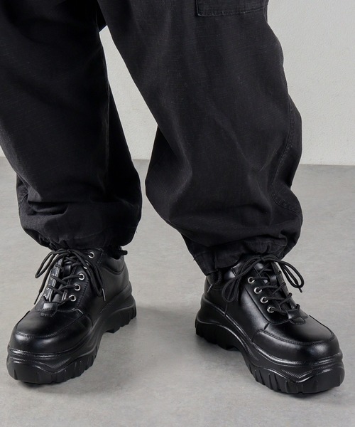 exclamation ボリュームソールダッドスニーカー スニーカー exclamation ⁄ 軽量 ボリュームソールダッドスニーカー「最大幅約5.5cmソール」(EX100) メンズ