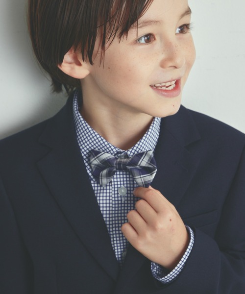CHOPIN（ショパン）の「【KIDS】蝶ネクタイ&ポケットチーフセット（蝶ネクタイ・キッズ・ワインレッド/サックスブルー/ブルー/ブルー系その他/ネイビー/ブラック・フリー）」の4枚目の写真
