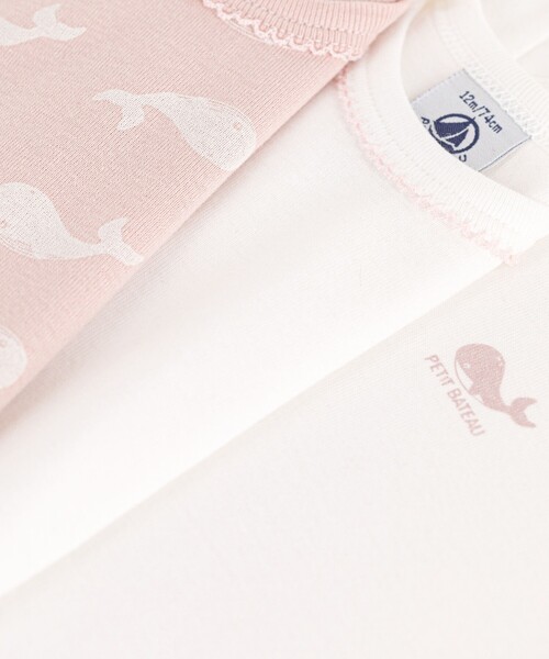 PETIT BATEAU(プチバトー)の「半袖ボディ3枚組(ロンパース・キッズ・その他・6MONTH/18MONTH/12MONTH/24MONTH)」の5枚目の写真