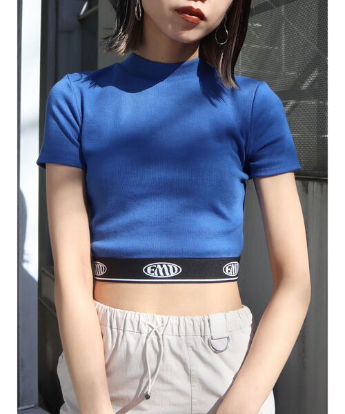 EMODA(エモダ)の「ジャガードフィットTシャツ(Tシャツ/カットソー・レディース・ホワイト/ブルー/グレー/グリーン/ブラック・FREE)」の21枚目の写真