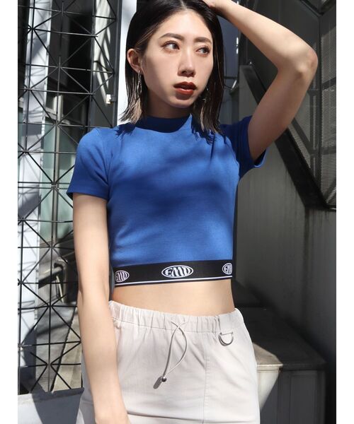EMODA(エモダ)の「ジャガードフィットTシャツ(Tシャツ/カットソー・レディース・ホワイト/ブルー/グレー/グリーン/ブラック・FREE)」の22枚目の写真