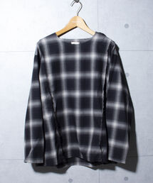 GLOSTER | 【GLOSTER/グロスター】オンブレチェック プルオーバーシャツ カットオフ USED加工(シャツ/ブラウス)