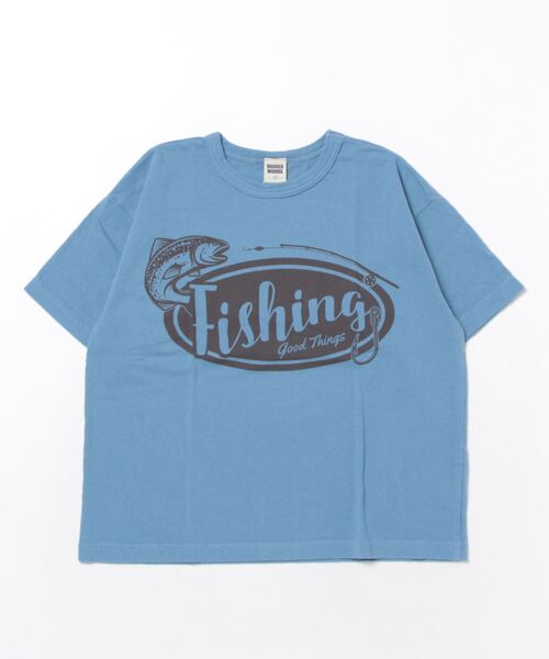 RUGGEDWORKS(ラゲッドワークス)の「FISHING Print TEE(Tシャツ/カットソー・キッズ・ホワイト/ライトブルー/ブラック/ピンク・01/02/03/04)」の3枚目の写真
