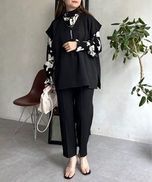 prose verse | 【セットアイテム】パールフレンチプルオーバー×テーパードパンツ(セットアップ)