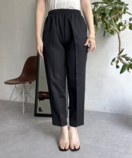 prose verse（プロズヴェール）の「【セットアイテム】パールフレンチプルオーバー×テーパードパンツ（セットアップ・レディース・ブラック/グレイッシュベージュ・ﾌﾘ-）」の8枚目の写真