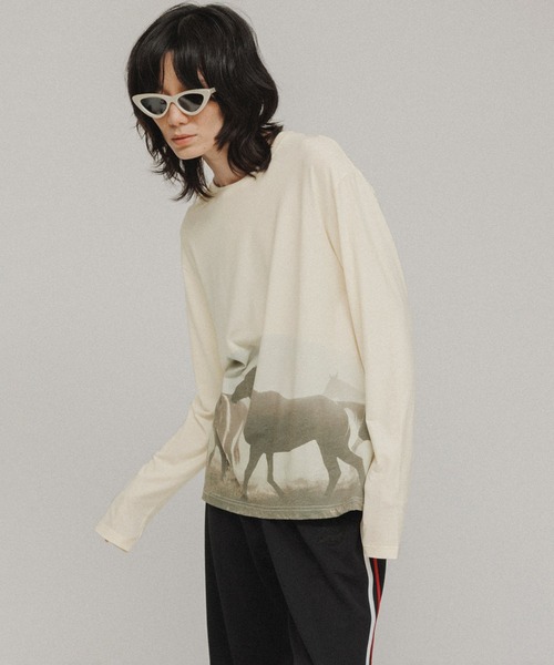 ［TOPS］HORSE PRINT LONGSLEEVE T-SHIRTS