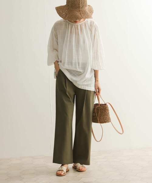 URBAN RESEARCH DOORS（アーバンリサーチドアーズ）の「レーヨンコットンイージーパンツ（その他パンツ・レディース・カーキ/ネイビー/ブラック・SMALL/MEDIUM）」の5枚目の写真