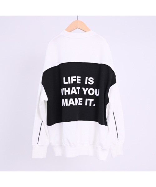 jeans-b（ジーンズベー）の「ジーンズベー Wonderワイドトレーナー（スウェット・キッズ・ブラック/オフホワイト・140cm/150cm/160cm）」の11枚目の写真