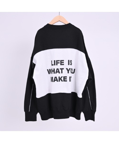 jeans-b（ジーンズベー）の「ジーンズベー Wonderワイドトレーナー（スウェット・キッズ・ブラック/オフホワイト・140cm/150cm/160cm）」の7枚目の写真