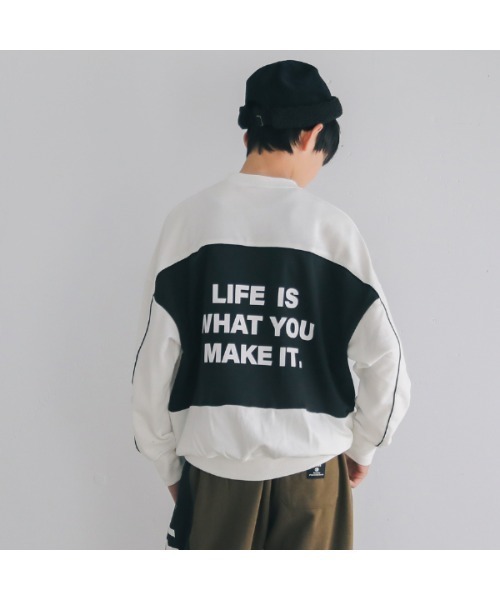 jeans-b（ジーンズベー）の「ジーンズベー Wonderワイドトレーナー（スウェット・キッズ・ブラック/オフホワイト・140cm/150cm/160cm）」の17枚目の写真