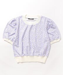 B.I.D. | 【Bz】【LAnGe】フラワーパフスリーブトップス(Tシャツ/カットソー)